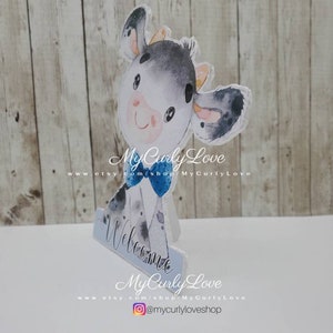 24-Piece Cow Centerpieces For Baby Shower - Farm Animal Table Toppers, Girl Theme - View #6