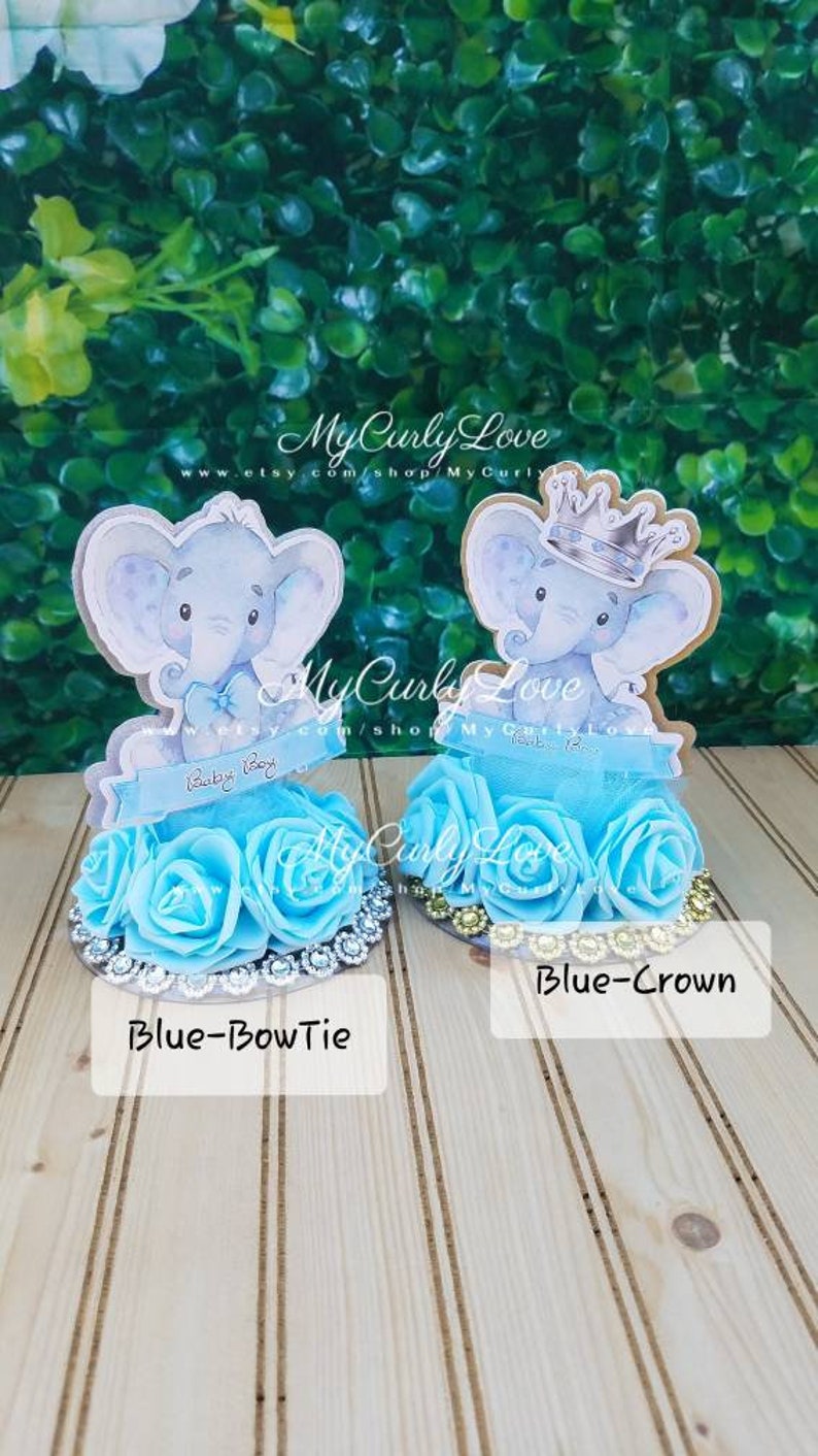 Baby Elephant Cake Topper/elephant Baby Shower Topper/girl Etsy