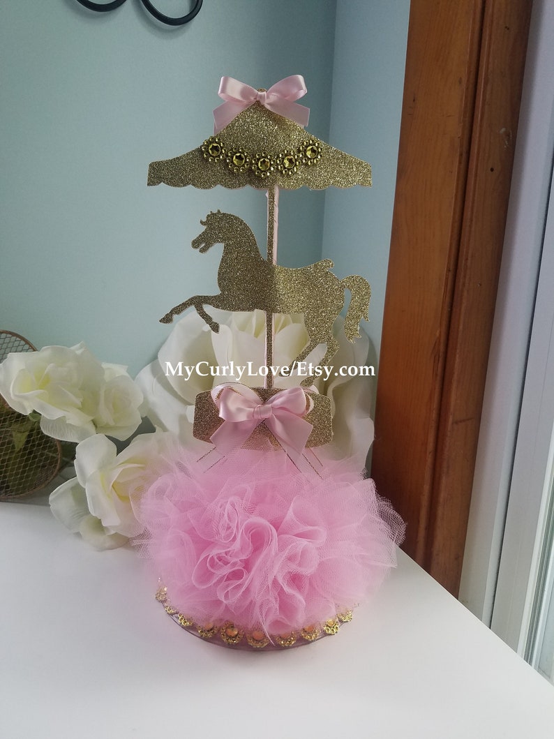 Carousel Centerpiece Carousel Birthday Carousel Baby Etsy