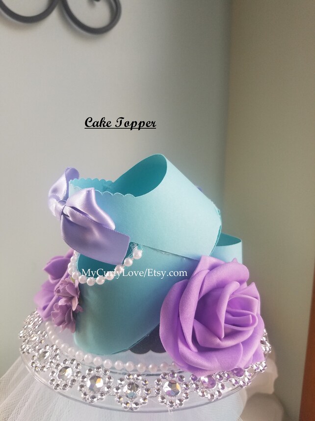 Lavender And Aqua Girl Centerpiece Purple Teal Baby Shower Lavender And Aqua Girl Centerpiece Purple Teal Baby Shower