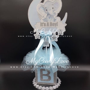 Baby Block Centerpiece Decoration Baby Shower Elephant Girl Table Centerpie Elephant Boy Table Centerpiece Elephant Themed Birthday Decor