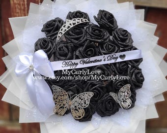 Glitter Roses Bouquet/Forever Flowers