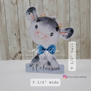 24-Piece Cow Centerpieces For Baby Shower - Farm Animal Table Toppers, Girl Theme - View #8