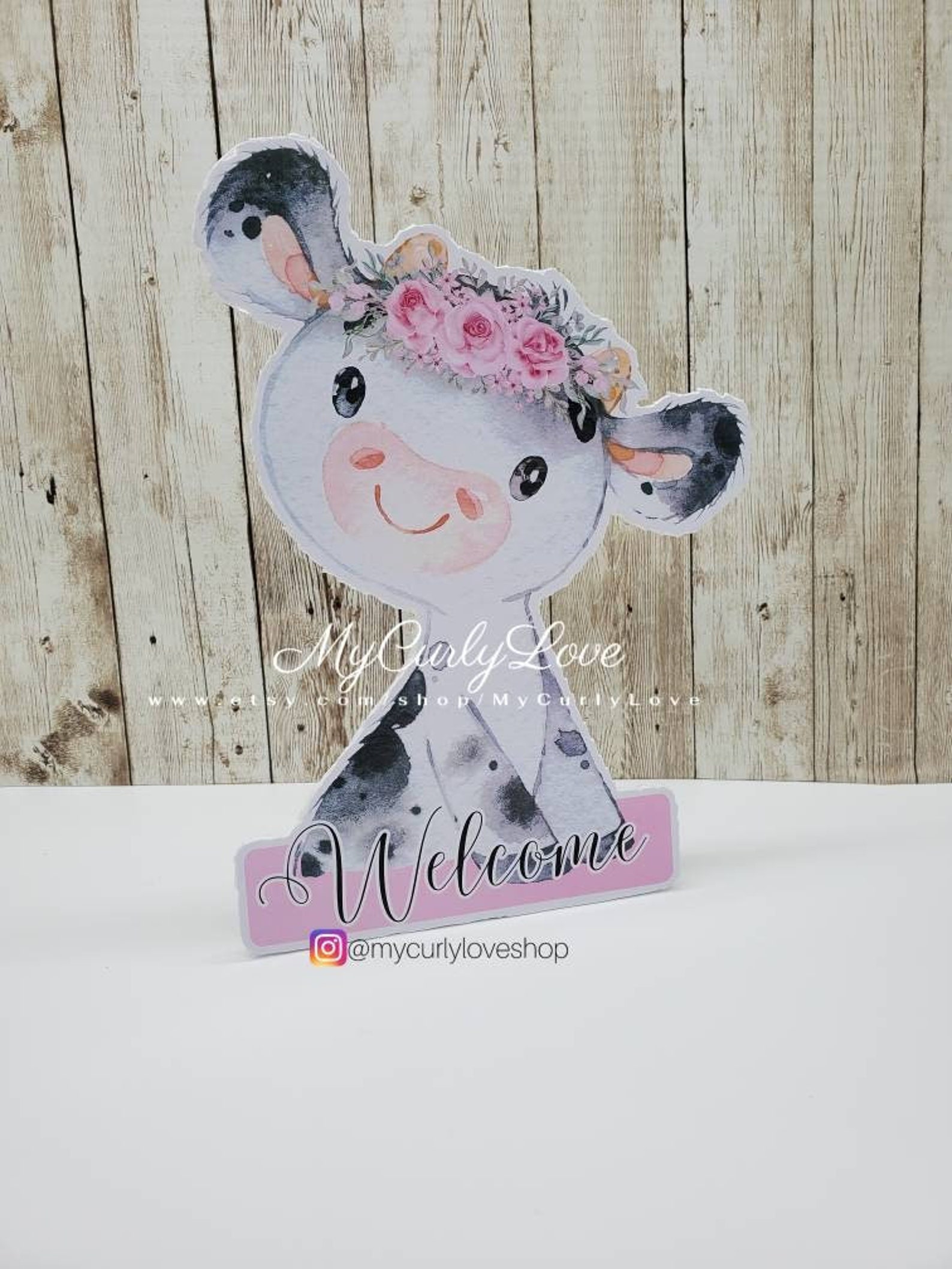 24-Piece Cow Centerpieces For Baby Shower - Farm Animal Table Toppers, Girl Theme - View #10