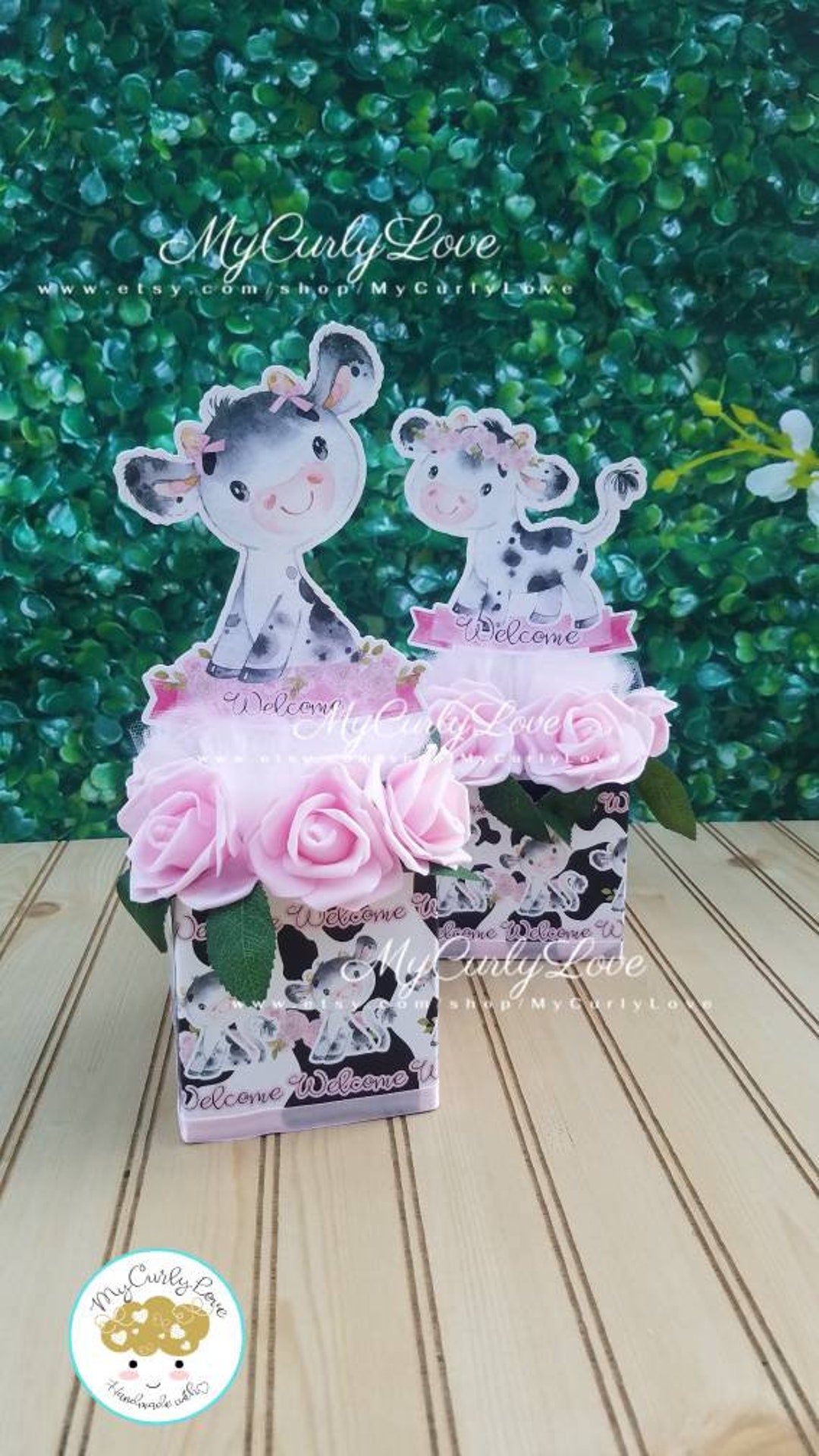 Cow Baby Shower Centerpiece, Cow Baby Shower, Farm Baby Shower Mommy