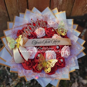 Bouquet Glitter Roses, Eternal Ramo Buchon, Forever Flowers