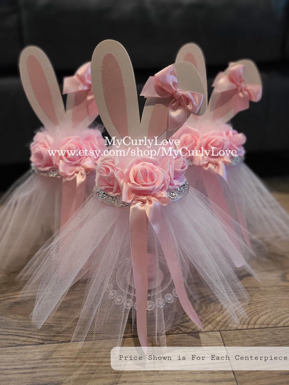 Bunny Baby Shower Centerpiece: Rabbit Spring Decoration - Etsy