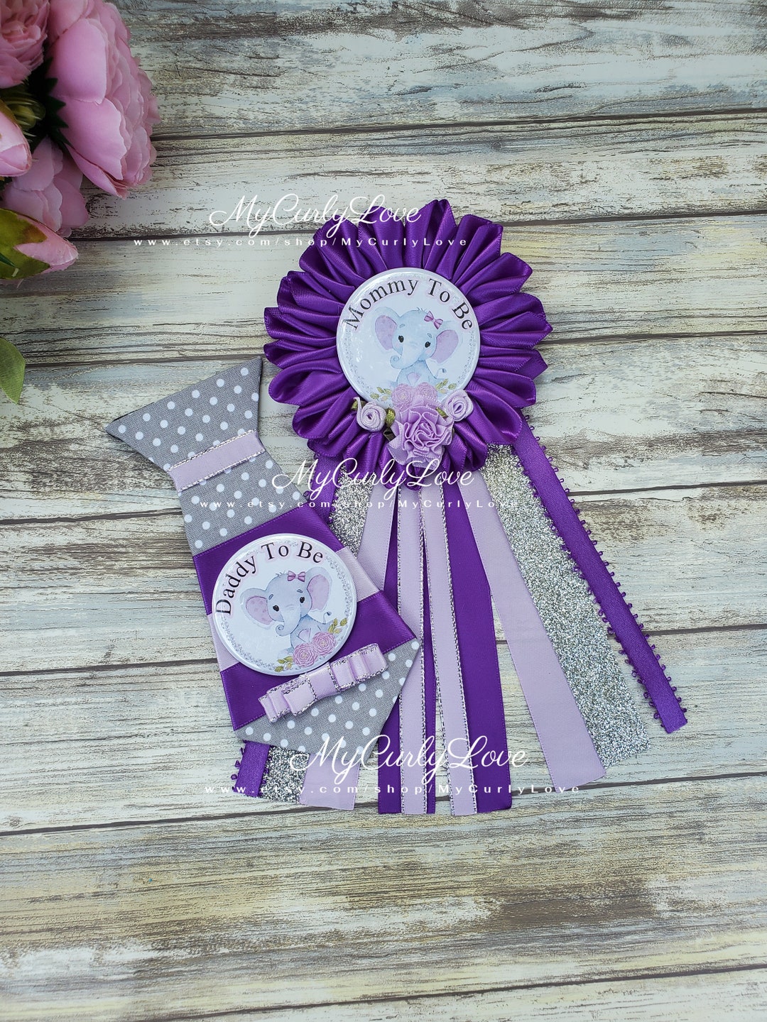 Purple Elephant Baby Shower Purple Elephant Mommy Lavender Elephant ...