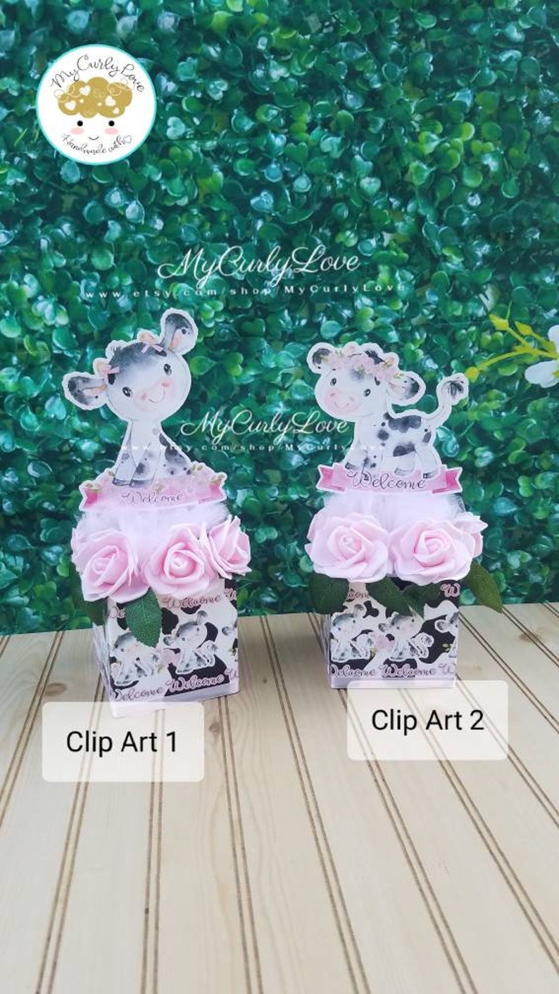 Cow Baby Shower Centerpiece Cow Baby Shower Farm Baby Shower Etsy