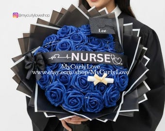 Nurse Bouquet/Glitter Roses/Personalized Gift