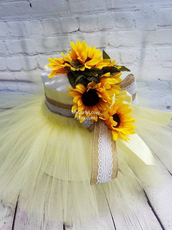 Sunflower Baby Shower Diaper Cake Fall Bee Mommy To Be