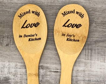 Personalized wooden spoon - Mother's Day gift, Gift for mom, birthday gift for her or him, cooking gift, housewarming gift