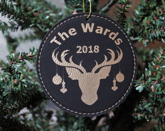 Personalized Christmas Ornament - Deer Hunter, custom Christmas ornament, ornament antlers