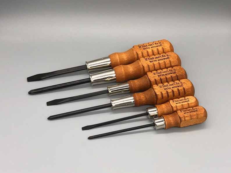 6 Pack Screwdriver Set Custom Engraved Father's Day Gift Etsy