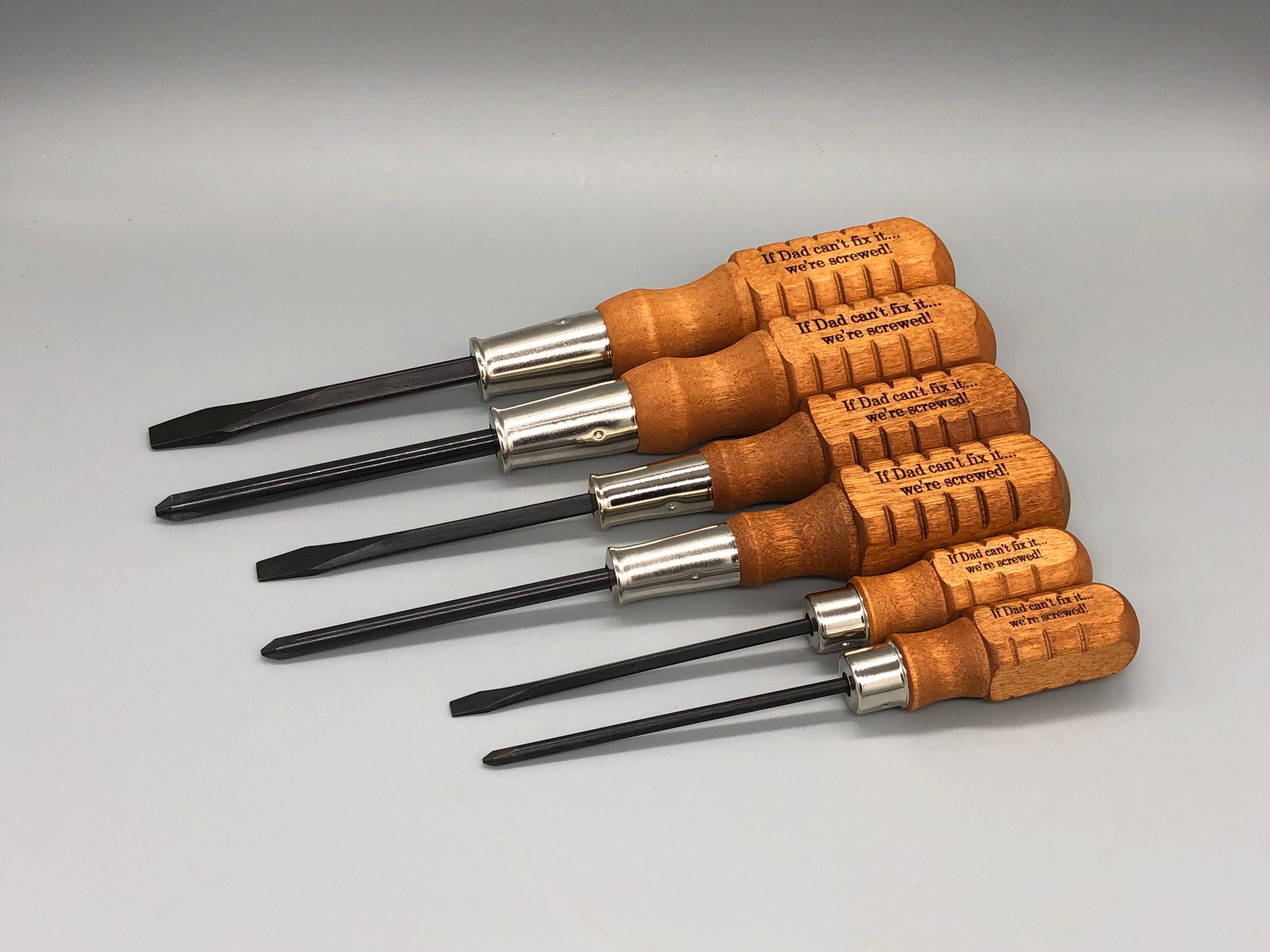 6 Pack Screwdriver Set Custom Engraved Father's Day gift Etsy