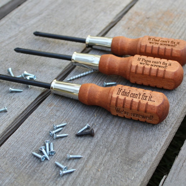 custom dad screwdriver from Etsy for funny Father's Day gifts