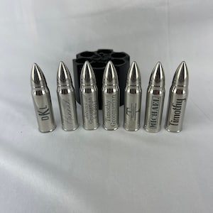Personalized Bullet Shaped Whiskey Stones - Fathers Day Gift for Dad ...