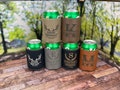 Personalized Vegan Leather Can Cooler: Engraved Groomsmen Gift