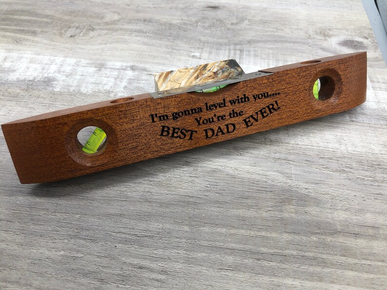 Personalized Wood Level - Father's Day gift for dad, gift for him, handyman gift, Grandpa, stocking stuffer, first Father's Day 
