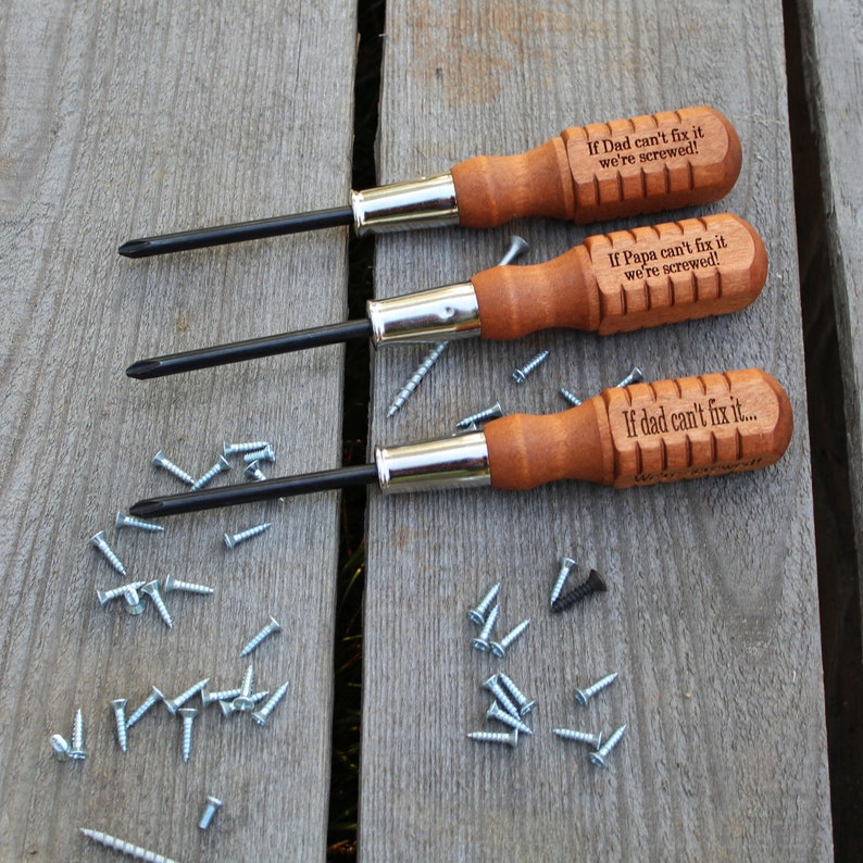 Screwdriver Personalized Father's Day gift, tools for him, gift for dad, handyman gift for grandpa from son grandson, Stocking Stuffer image 8