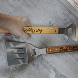 Personalized BBQ Spatula or tool set - Fathers Day gift for dad stepdad, grandpa grilling accessories, grill guy, gift idea image 10