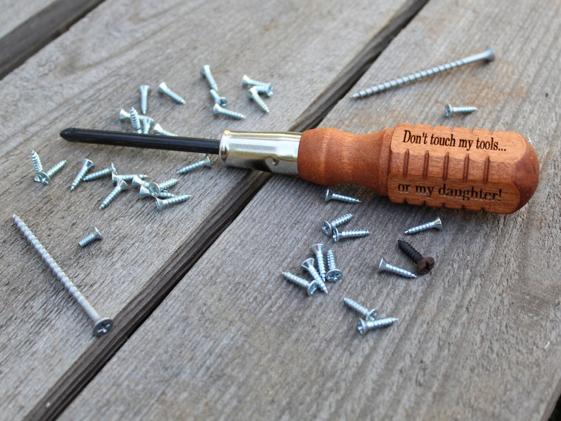 Screwdriver Personalized Father's Day gift, tools for him, gift for dad, handyman gift for grandpa from son grandson, Stocking Stuffer image 5