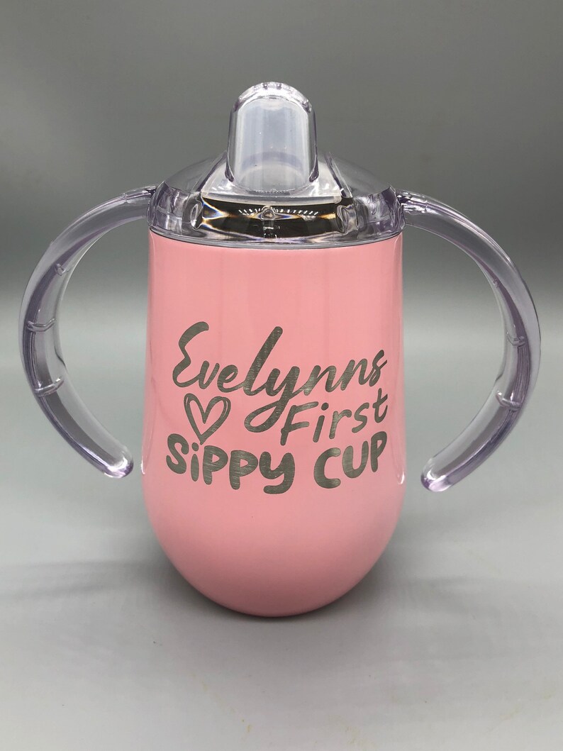Personalized First Sippy Cup Tumbler toddler gift baby Etsy