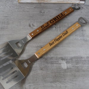 Personalized BBQ Spatula or tool set Christmas gift idea for him, presents for dad or grandpa, grilling gift for guys, groomsman gift image 6