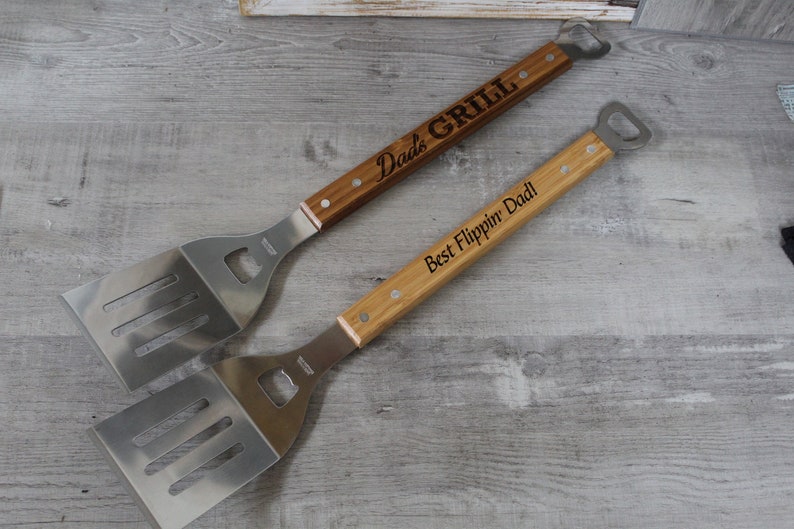 Personalized BBQ Spatula or tool set - Fathers Day gift for dad stepdad, grandpa grilling accessories, grill guy, gift idea image 7