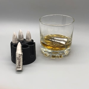Personalized Bullet Shaped Whiskey Stones - Fathers Day Gift for Dad ...