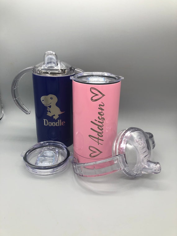 2 Lid Sippy Cup Tumbler/ Toddler Tumbler  - 12 oz - personalized for toddlers, Christmas gift for kids, baby shower birthday Easter gift
