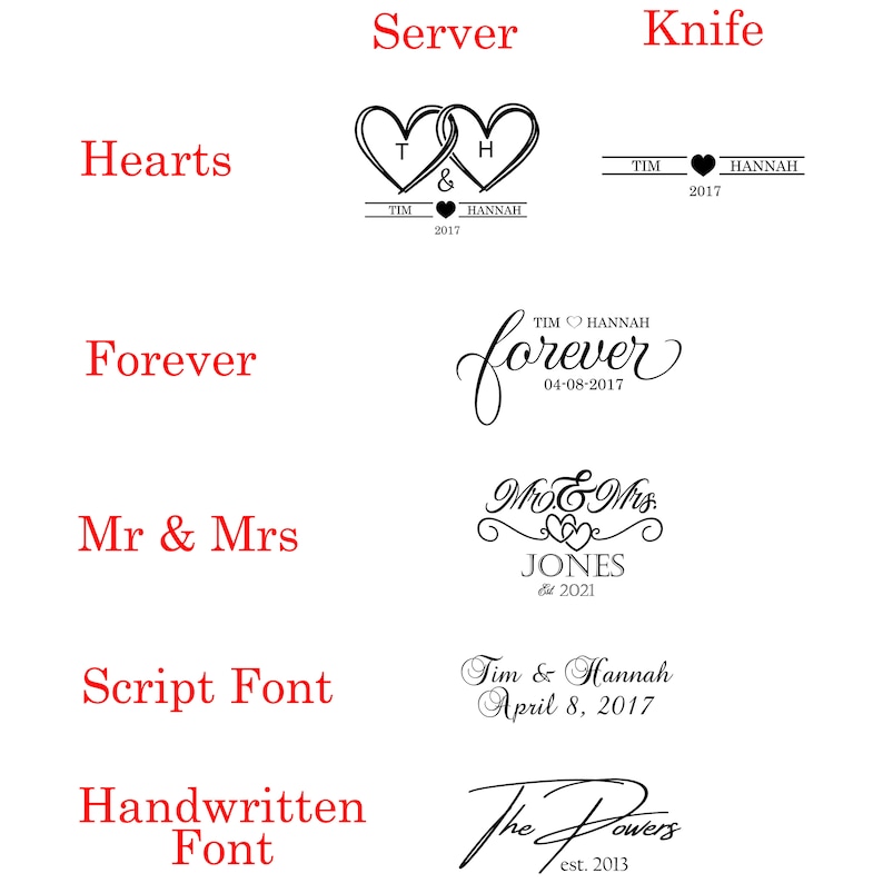 Personalized Cake Knife and Server Set - engraved wedding anniversary cake cutting Christmas gift for couples, unique keepsake something new