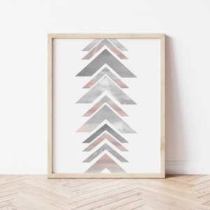 Modern, Boho Wall Print,  Onward and Upward, Watercolor Digital Download