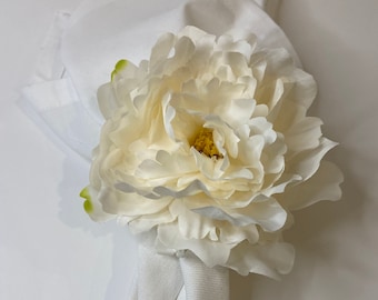 Handgemachter Serviettenring mit Pfingstrose für Ihr Zuhause oder Ihre Hochzeit