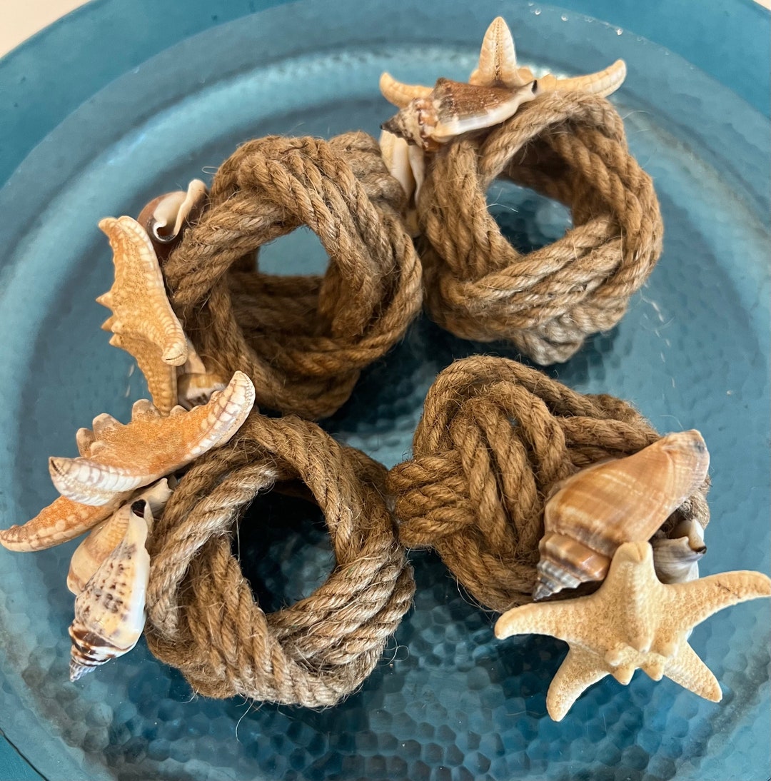 Set of 4 Nautical Napkin Rings Etsy