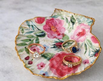 ヴィンテージ風モッドポッジ花柄小物入れ