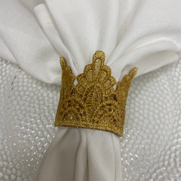 Gold Crown Purim Napkin Ring