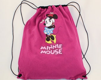 Minnie Mouse Drawstring Backpack, Minnie Drawstring Knapsack, Minnie Mouse Cinch Bag, Minnie Mouse Drawstring Bag, Minnie Mouse String Bag