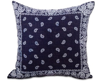 Blue Bandana Pillow