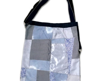 Luksusowa lawendowa asymetryczna torba listonoszka, torba na ramię