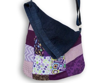 Asymetryczna torba listonoszka Aubergine Dream, torba na ramię