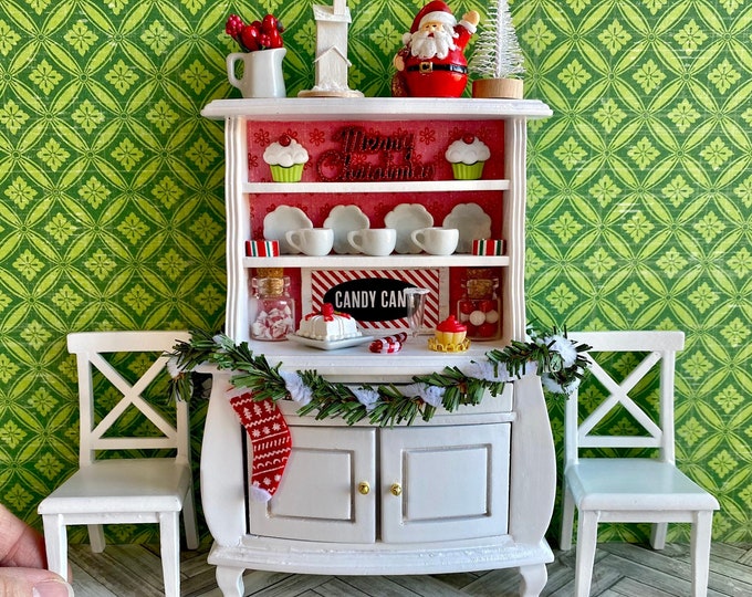 Christmas Miniatures, Artisan Dollhouse Furniture, 112 Scale Christmas