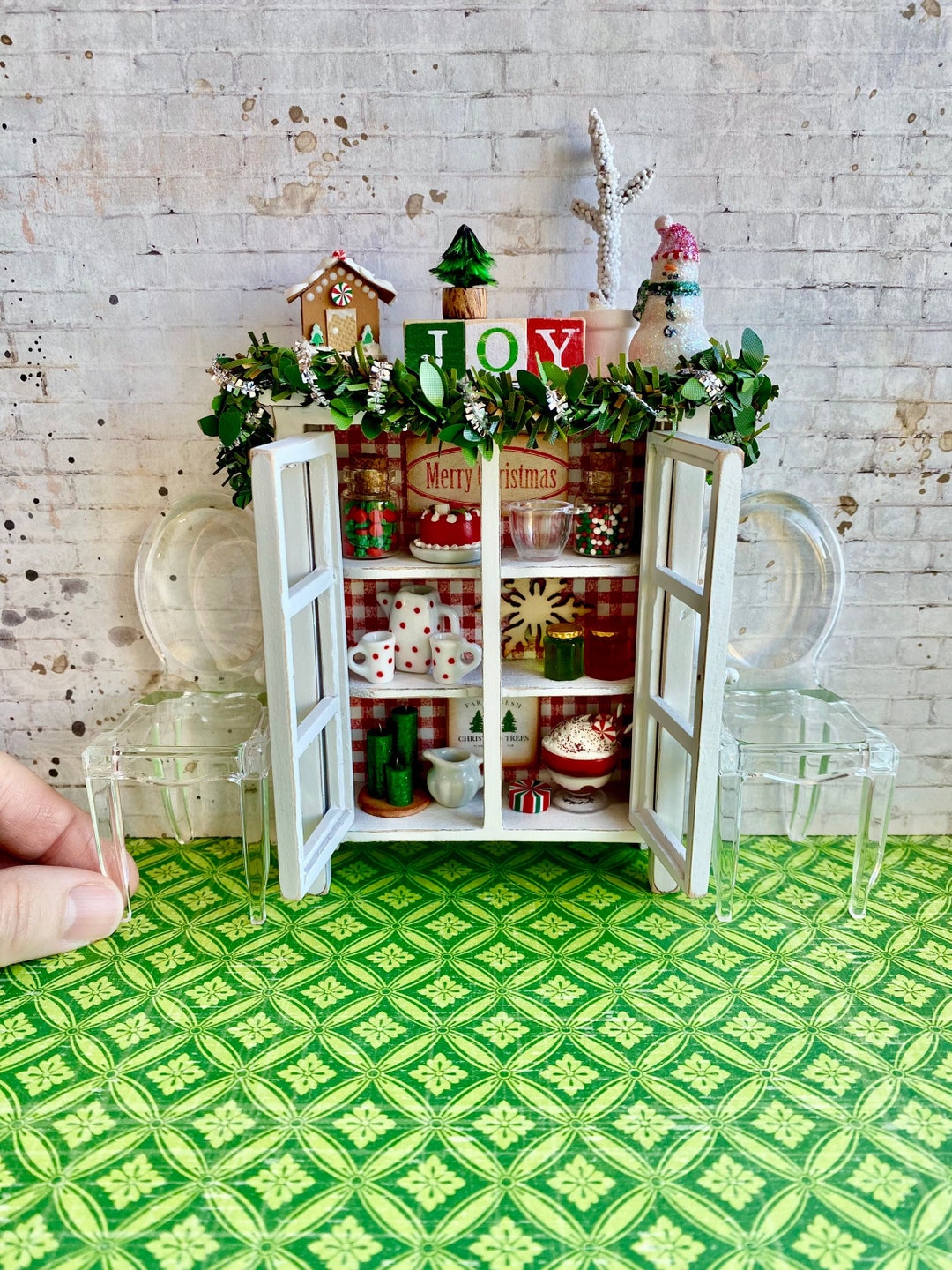Miniature Christmas Artisan Dollhouse Furniture Etsy