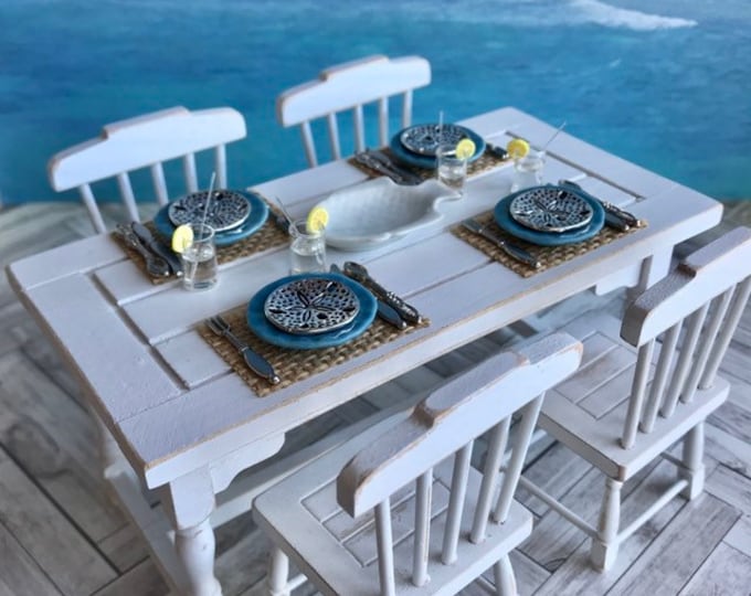 Miniature Beach Furniture 112 Scale Dollhouse Table and Etsy