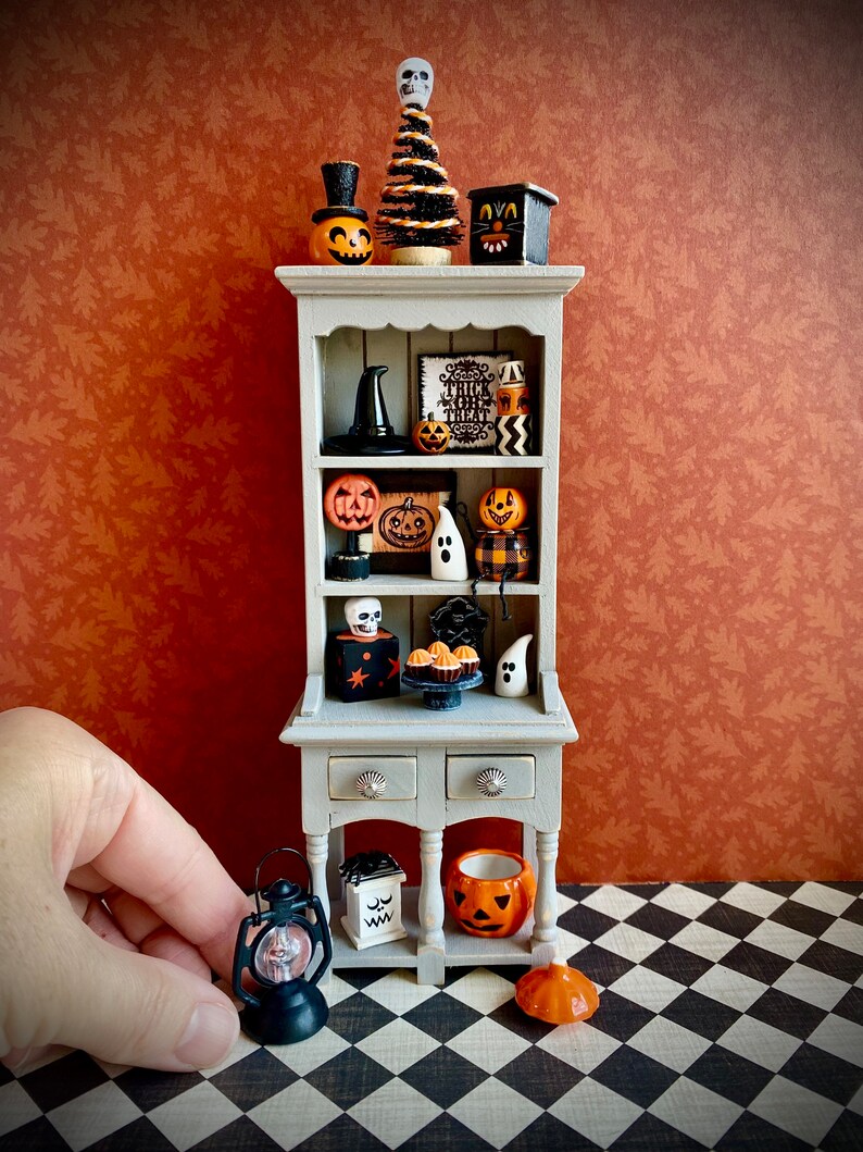 Miniature Halloween Hutch Artisan Halloween Miniatures 112 Etsy