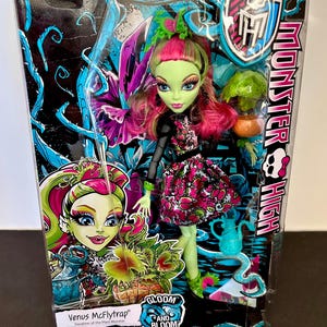 Poupée Monster High Venus Mcflytrap g1, Gloom and Bloom Venus, poupée Mattel vintage