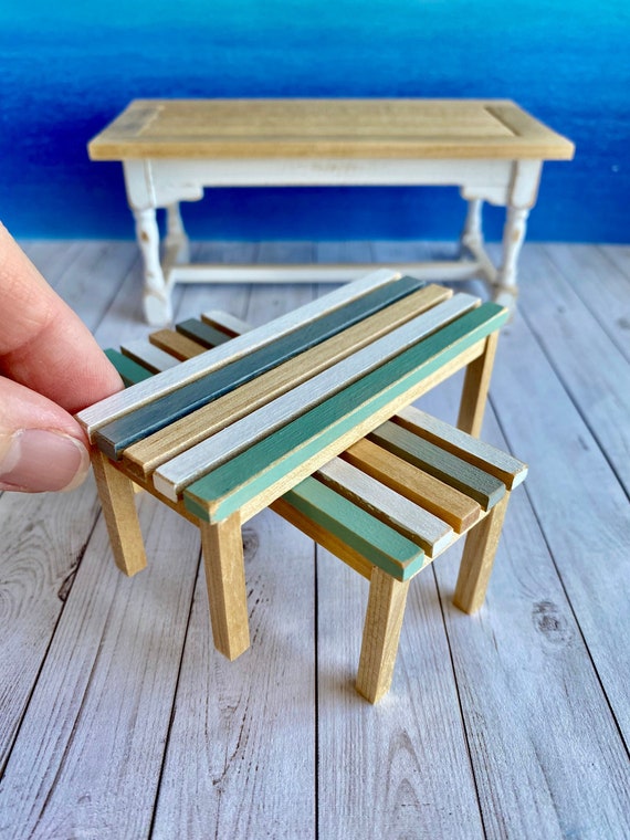 Miniature Beach Furniture 112 Scale Dollhouse Table and Etsy