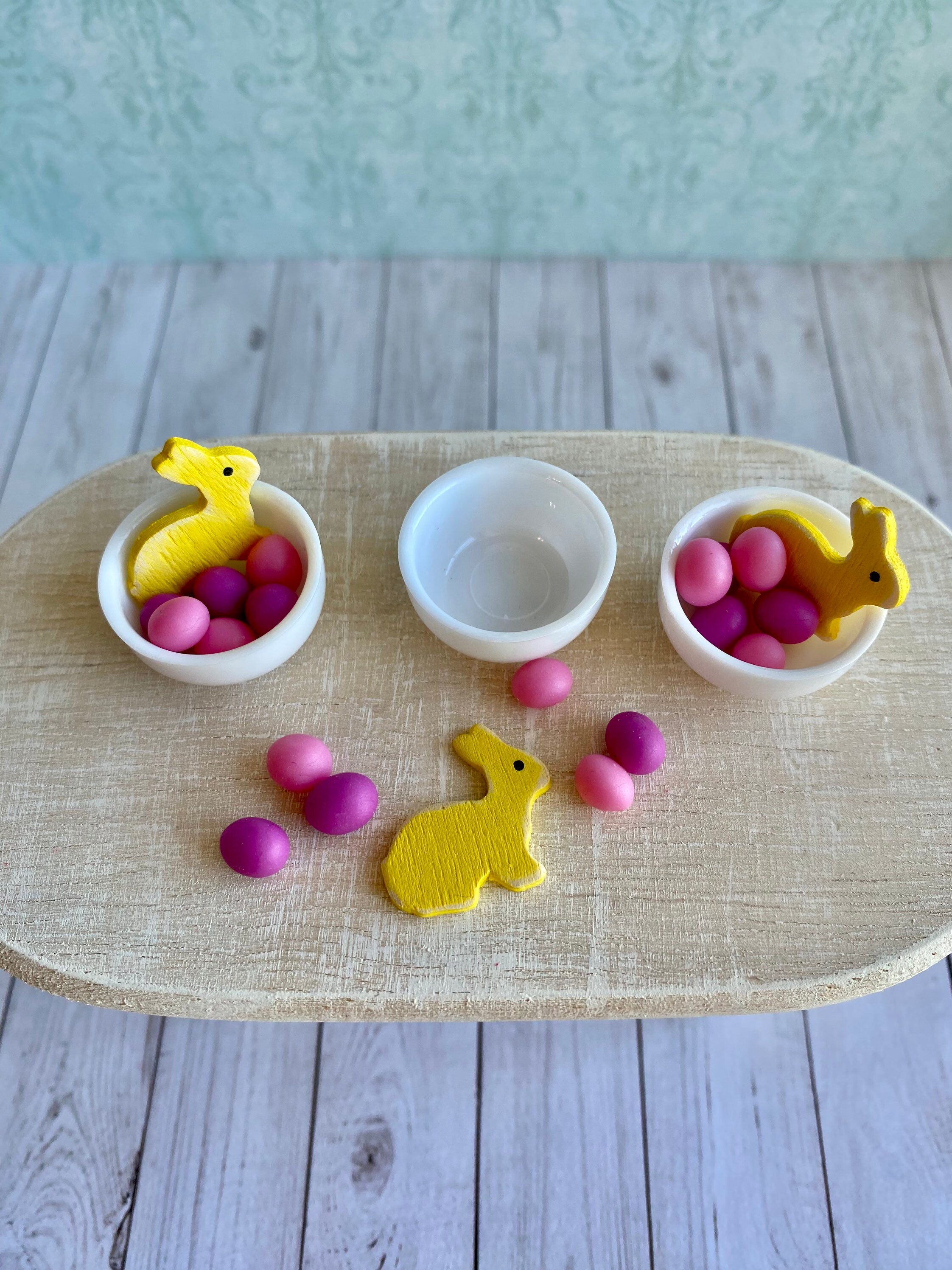 Dollhouse Easter Eggs Miniature Easter Centerpiece Miniature Etsy