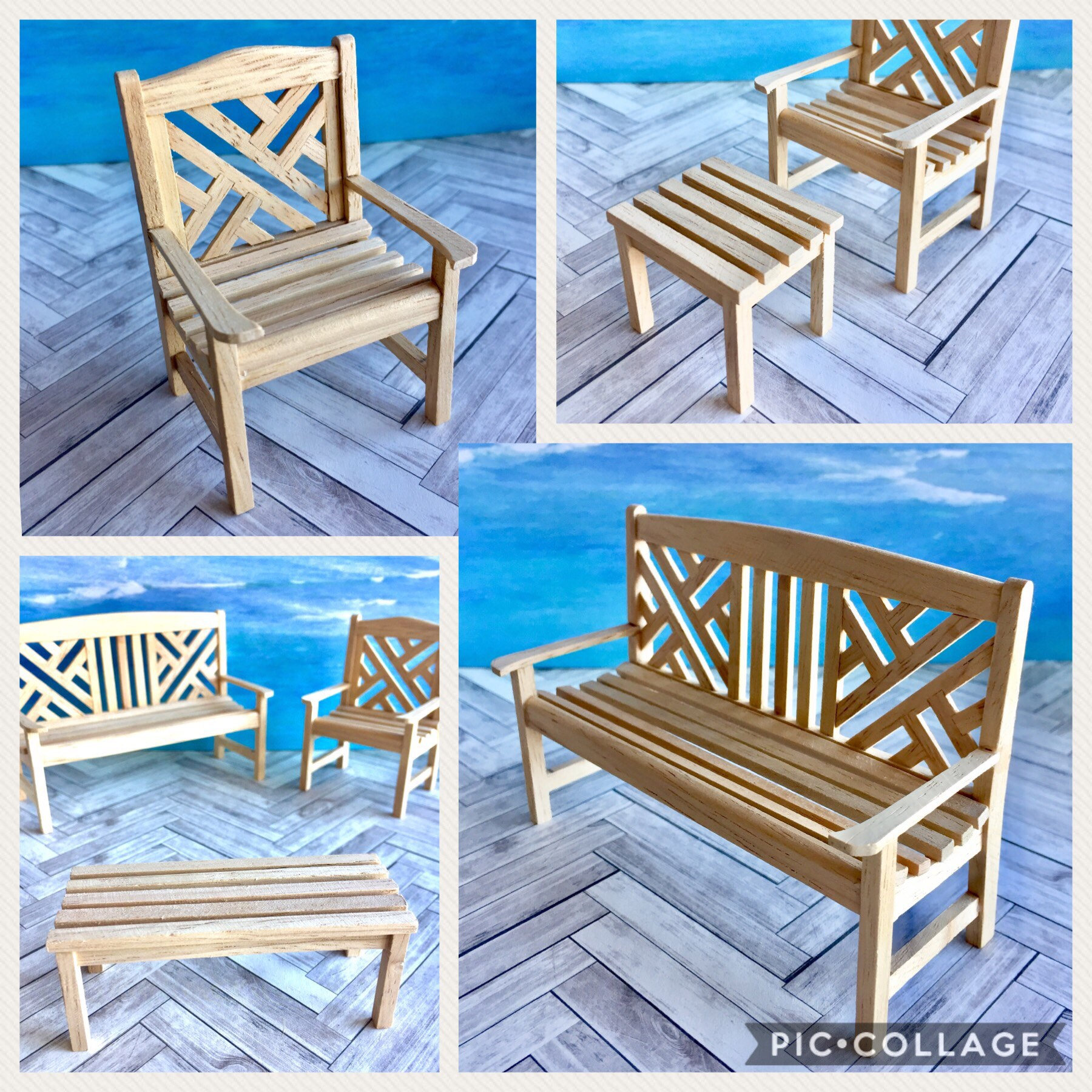 Unfinished wood sale garden bench