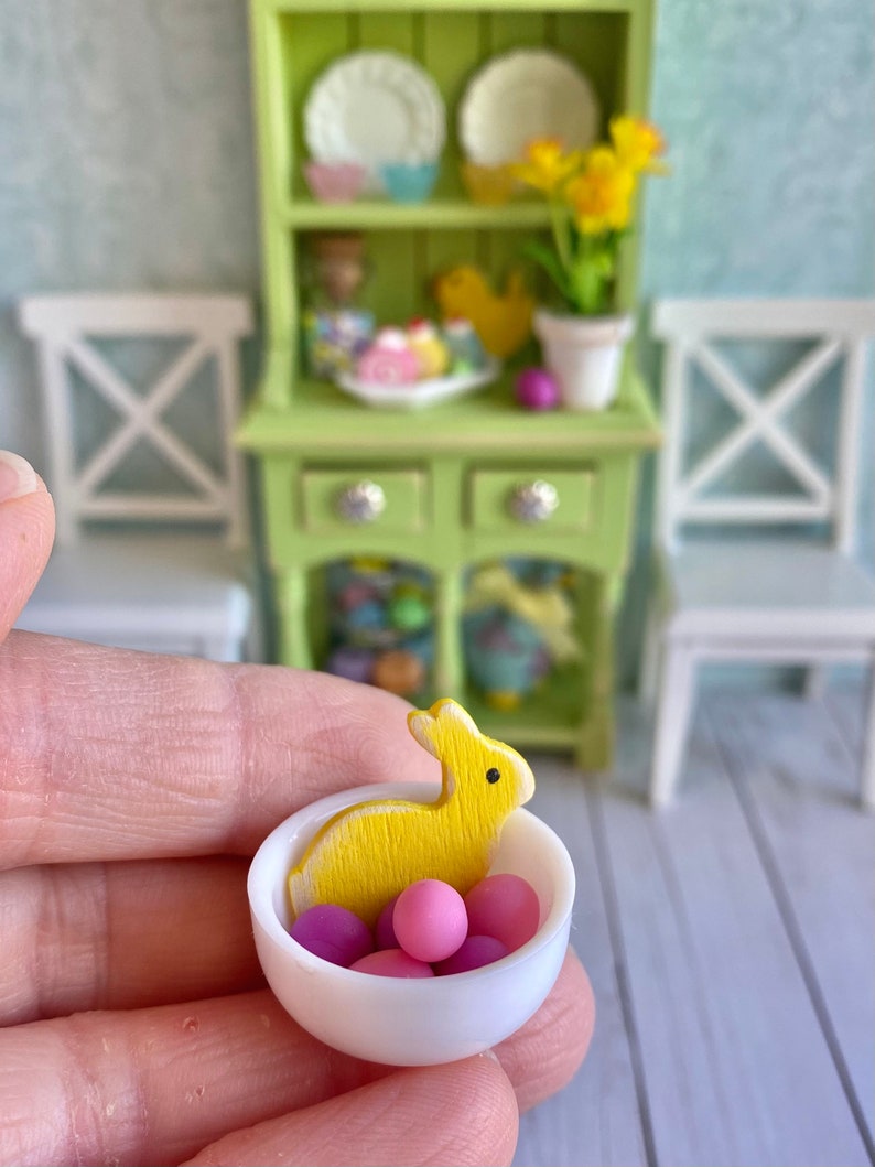 Dollhouse Easter Eggs Miniature Easter Centerpiece Miniature Etsy